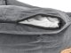 Hundebett Canvas (L) 85x70cm &quot;Classic Nest&quot; stone grey mit Lederdetails