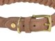 Hundehalsband Leder geflochten (XL) 45-53cm &quot;Stockholm&quot; braun