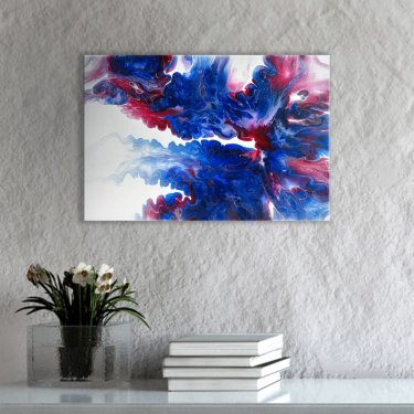 Acryl Pouring Bild 60x40cm "Red Infusion" Unikat