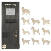 Hundegarderobe Holz 30x80cm "HUNDEZEUG" mit...