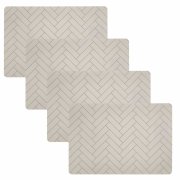 Tischset Silikon 33x48cm 4er Set "Tiles" beige